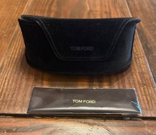 TOM FORD Large Velvet Black Semi-Hard CASE ONLY Sunglasses Eyeglass w/ Cloth