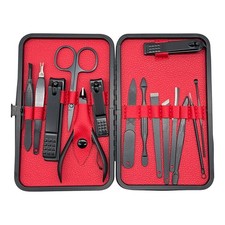 Professional Nail Clipper Set Stainless Steel Pedicure Manicure Kit With Case