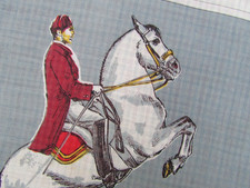 Vintage Retro Taschentuch Taschentuch R281 Pferd Spanische Reitschule Wien Courbette