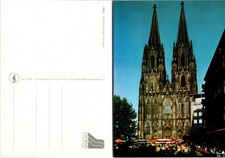 Europe Germany Cologne Cathedral with Reichard Terrace Gothic Postcard