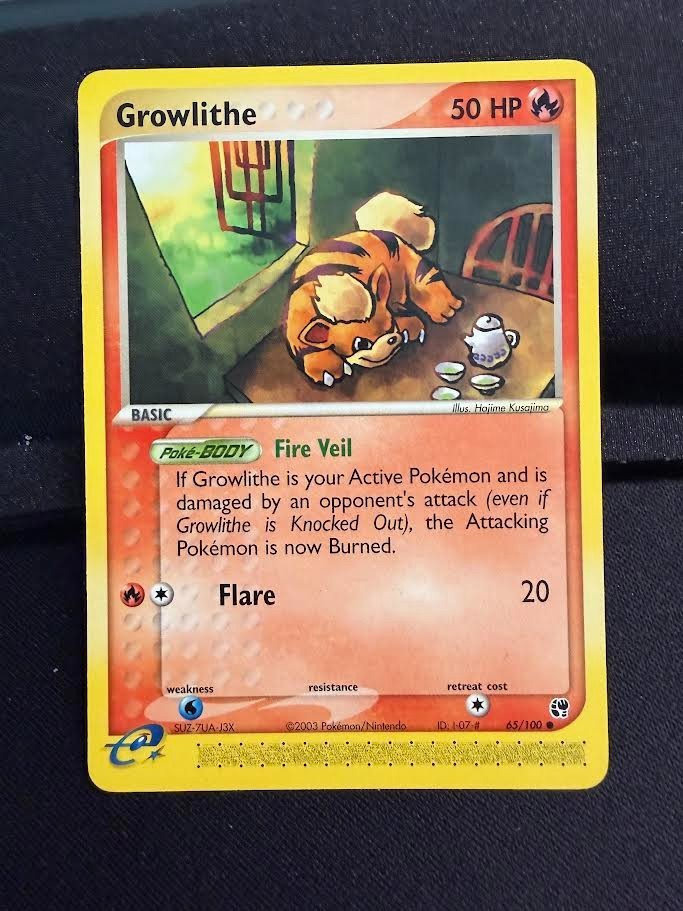 Pokemon Ex Sandstorm Growlithe Common (65/100) NM