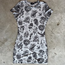 Ed Hardy Women’s Mesh Tattoo Dress Top