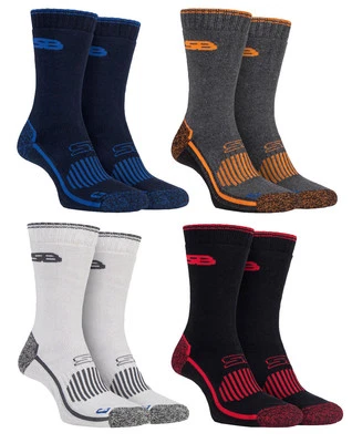 Storm Bloc - 2 Pairs Mens Reinforced Cushioned Heavy Duty Cotton Work Boot Socks