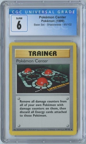 1999 Pokémon BASE SET SHADOWLESS #85 POKEMON CENTER CGC 6 EX/NM