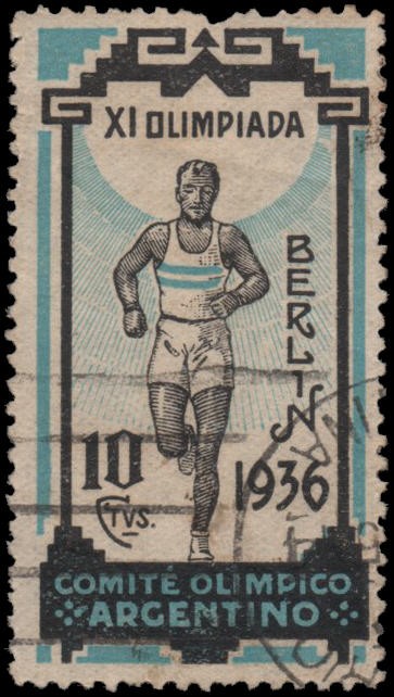 Argentina Used Berlin Olympic Seal, 1936