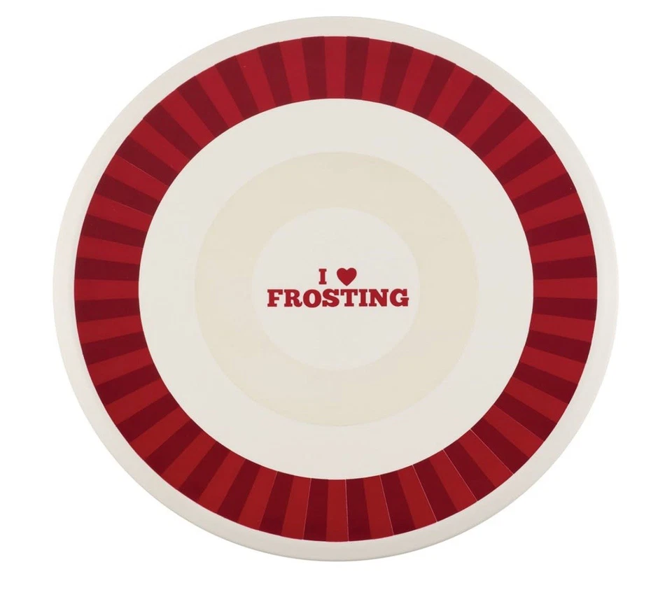 12” inch Cake Boss Plastic Cake Decorating Turntable with “I ❤️ Frosting” Decal - Image 2 of 3