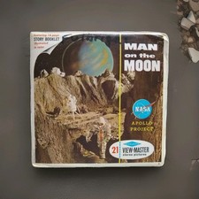 Vintage Man On The Moon RARE gaf B658 NASA's Apollo Project view-master 3 Reels