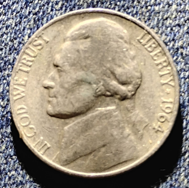 1964-D Jefferson Nickel Many Errors