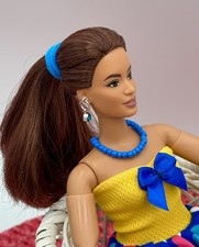 Custom CURVY BARBIE outfit 7 PIECE set NEW clothing, accessories real jewelry