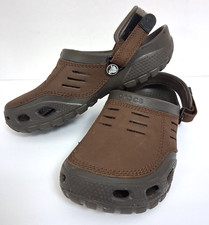 Crocs Yukon Sport Clogs Leather Breathable Sandals Brown Men's 7