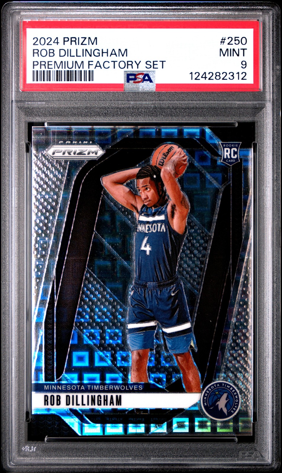 2024 Panini Prizm #250 Rob Dillingham Premium Factory Set Pandora RC /150 PSA 9