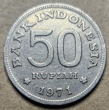 1971 Indonesia 50 Rupiah - Indonesian Coin - Copper Nickel - World Coin - Asia