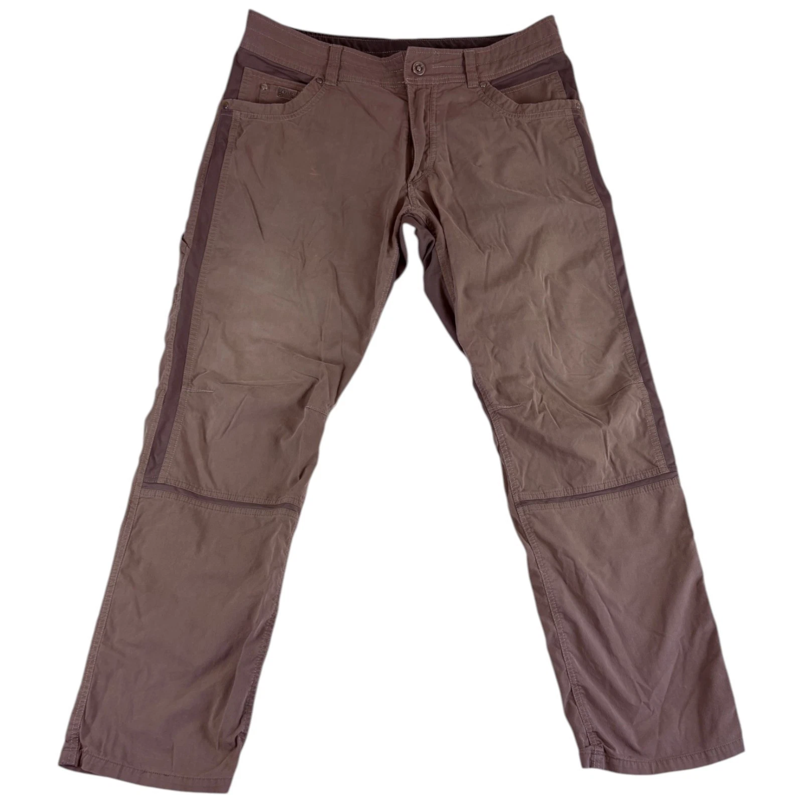 KUHL Radikl Pants Men 36x32 (37x31.5) Brown Straight Leg Hiking Water Resistance