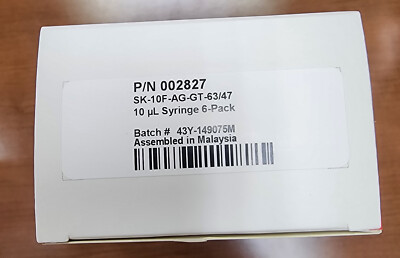 SGE 002827 10 µL Syringe - 6 pack - Agilent -  New