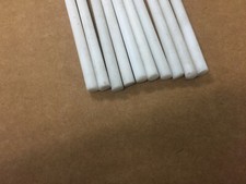 LOT OF 10 PLASTIC DOWEL RODS 3 FT. X 1/.4 IN. WHITE
