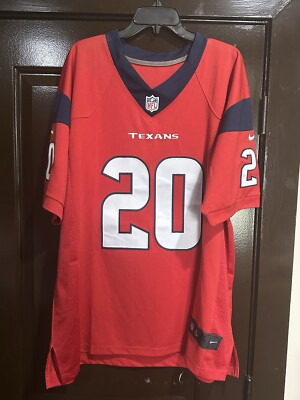 Houston Texans Red #20 Ed Reed Stitched Jersey Size Men XL