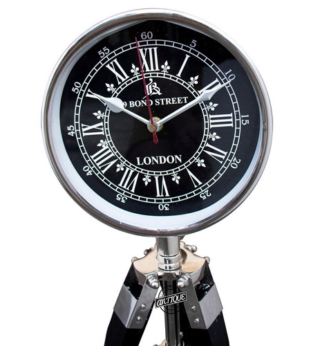 Reloj de escritorio con soporte de trípode de madera antiguo Londres victoriano decoración del hogar regalos de mesa - Imagen 3 de 4