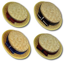 Traditional School Uniform Straw Boater & Hand Made Boater Band - 3 Sizes