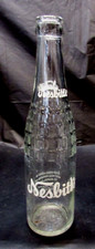 Vintage Nesbitt's Los Angeles California 10 oz White Clear Glass Soda Pop Bottle