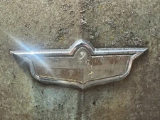 1953-1954 DeSoto Powermaster Hood Ornament Emblem Chrome Bezel Trim 1456508 NOS
