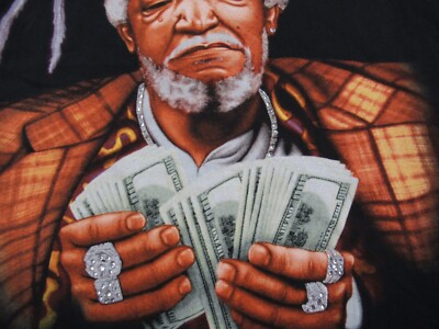 VTG 90's Changes Rare Redd Foxx Graphic Rhinestones Money Count