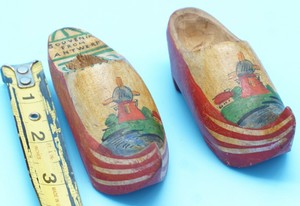 miniature wooden clogs