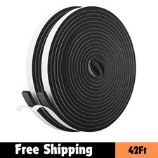 Self Adhesive Foam Tape Weatherstrip 1/2In X 1/4In X 42Ft High Density Foam Insu