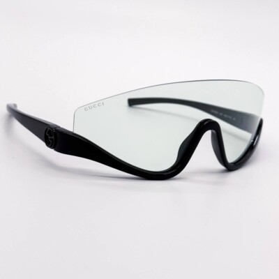 NEW GUCCI GG1650S 005 SHIELD BLACK GREEN UNISEX SUNGLASSES  display picture 3