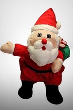 Vtg 1991 International Silver Co Paracutes Santa Claus Nylon 17" Plush NWT