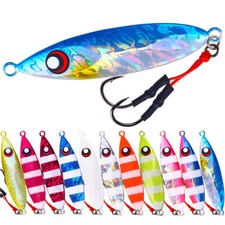 11PCS Glow Metal Lead Jigs Fishing Lures Jigging Bait Jig Tackle Hooks Saltwater