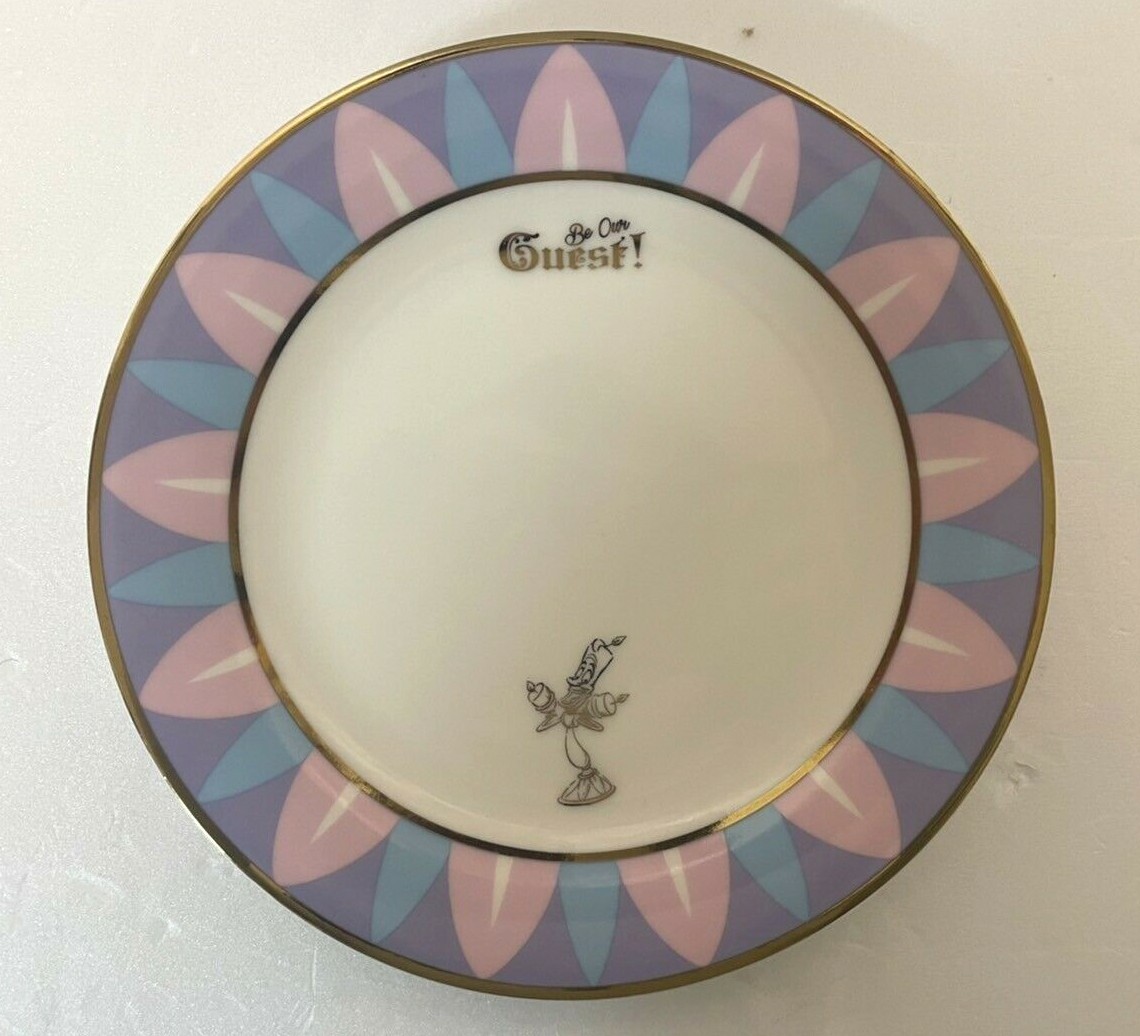 Plato de pastel de Disney Lumiere La Bella y la Bestia Plato