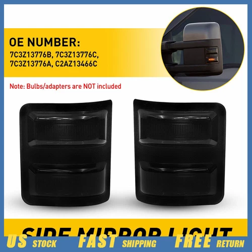 Fits Ford F250 F350 Super Duty 2008-2016 LED Turn Signal Side Mirror Light cover