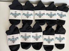 10 Pairs Bombas Womens Ankle Socks Size Small Black Gray Honeycomb Youth NEW