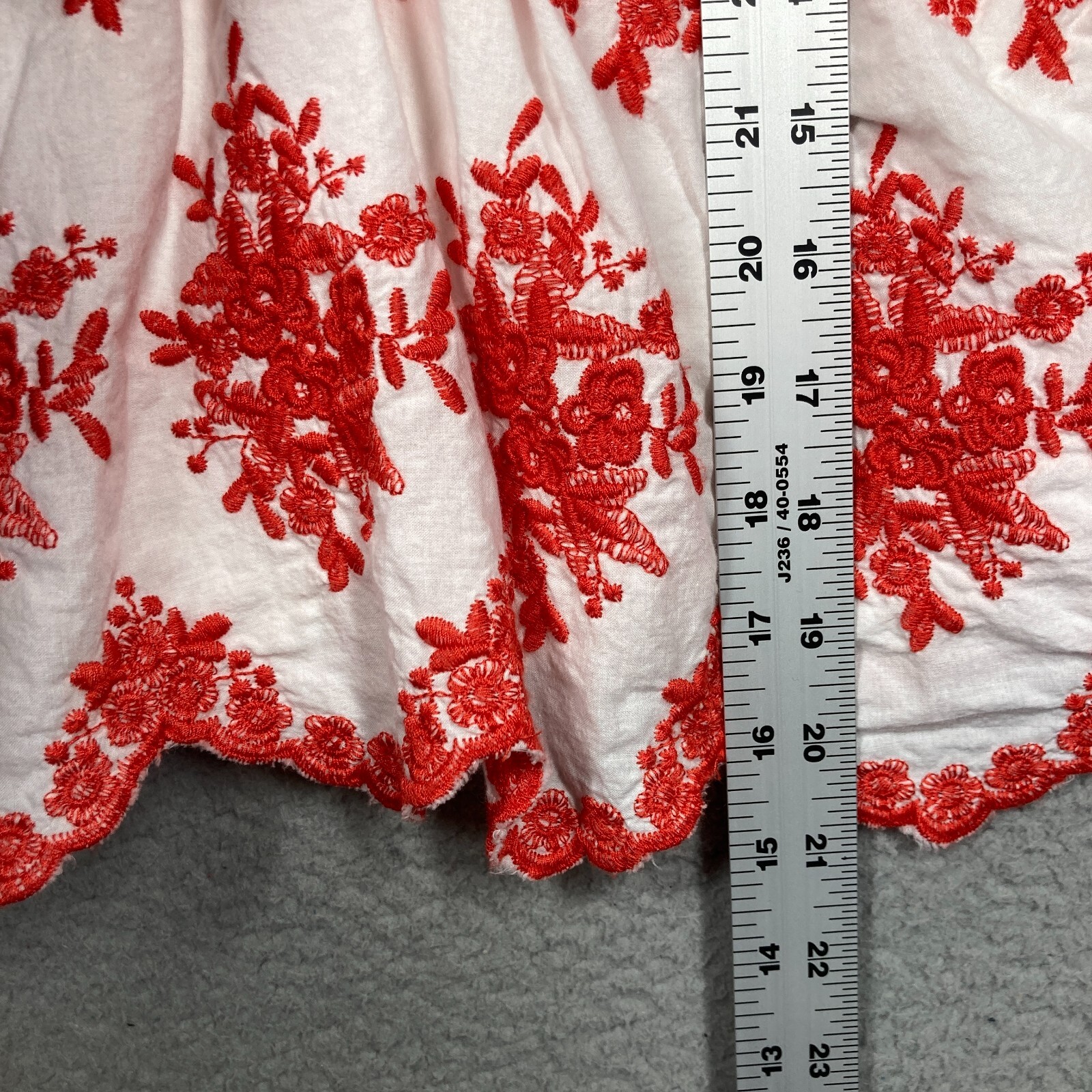 Miami Top Womens Small White Orange Sleeveless Lined Embroidered Babydoll Beachy