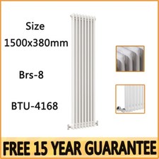 1500x380mm  2 Column radiator Horizontal White Traditional Cast Iron radiato