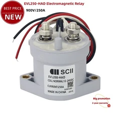 SCII Relay EVL250-HAD Coil 12-24V 900V/250A Electromagnetic Relay DC Contactor