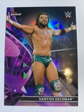 2021 TOPPS FINEST WWE SANTOS ESCOBAR Black REFRACTOR PARALLEL 2/10