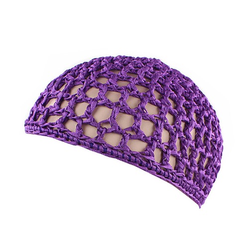 Women's Mesh Hair Net Crochet Cap Solid Color Snood Sleeping Night Cover Turban_ - Picture 9 of 28