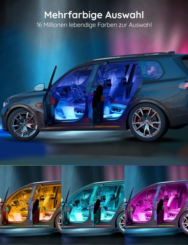 Govee RGB LED Innenbeleuchtung Auto, 4pcs 48 Strip, Upgrade Zwei-Linien-Design, - Bild 3 von 9