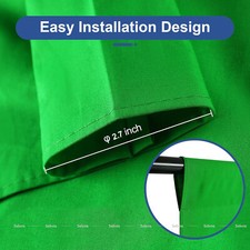 Fondo De Muselina Verde Chromakey De 3x6 Metros Para Fotografía Y Vídeo | 100% Algodón, Bolsillo Para Varilla, Sin Costuras, Ideal Para Estudio Y Streaming