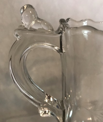 EAPG 1880’s Richards & Hartley Lion And Cable Glass Pedestal Pitcher Creamer - Picture 9 of 12