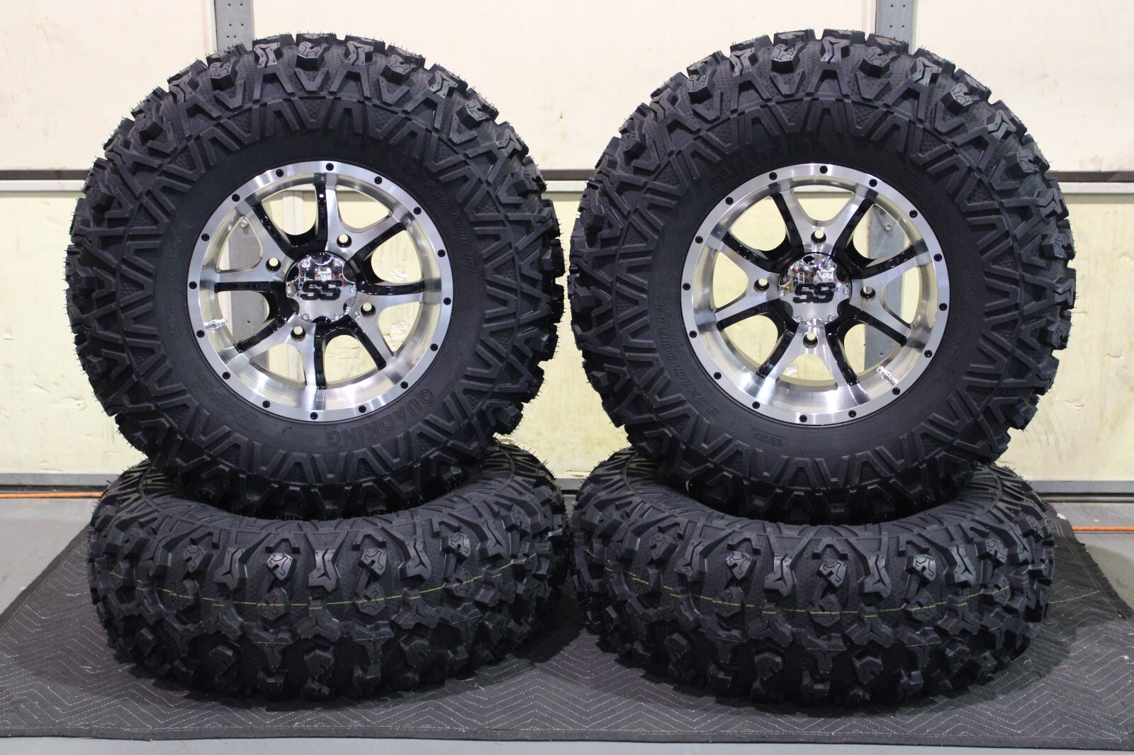 2019 & UP YXZ 1000R 30" QUADKING 8 Ply RADIAL 14" COBRA M/B ATV TIRE WHEEL KIT eBay