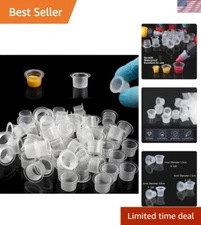 300pcs Assorted Tattoo Ink Caps - Durable, Spill-Resistant Pigment Cups
