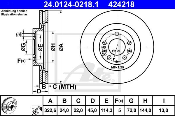 Jeu de 2 disques de frein avant ventilés pour Mazda RX-8 coupe 1.3 rotatif