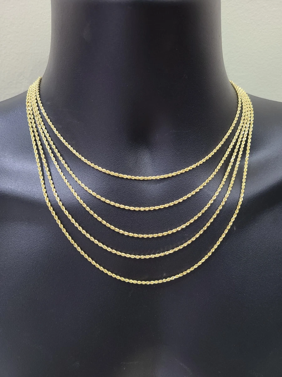 18k Yellow Gold Rope Chain 2mm 16