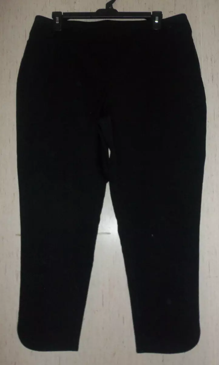 NEW WOMENS Croft & Barrow Effortless Stretch Ankle BLACK PULL ON PANT SIZE  18W