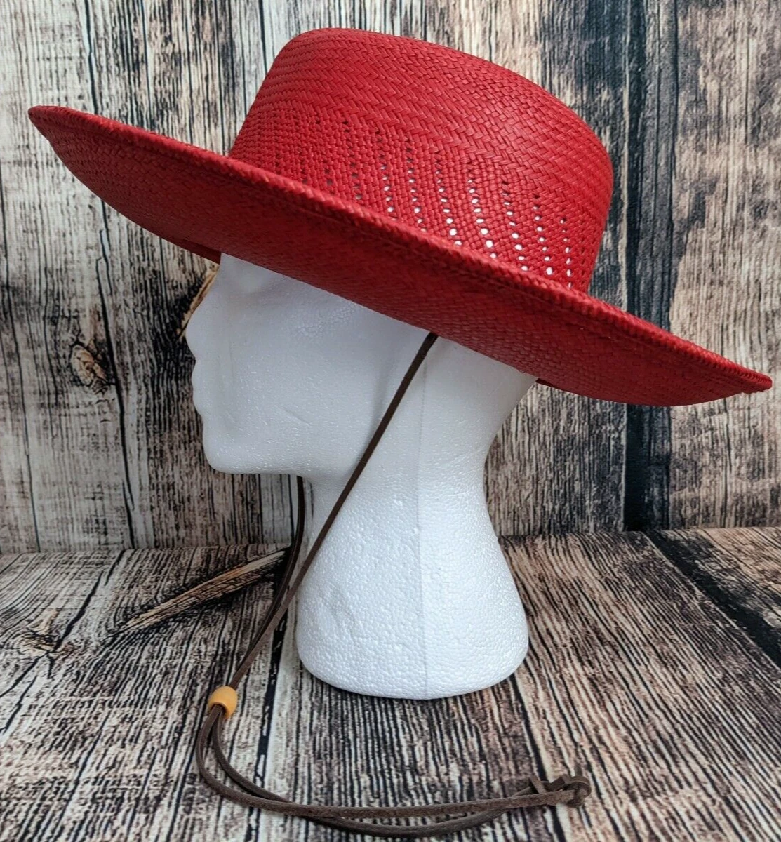 Red Straw Panama Hats for Women for sale | eBay display picture 1