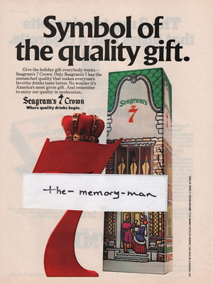Seagram's 7 Crown 1979 Picture Print Ad Clipping Page Triumph Cigarettes ad