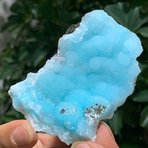 72G Natural blue texture stone crystal,Heteropolar of Chinese blue aragonite - 第 4/14 張圖片