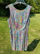 Positive Attitude Dress Size 11/12 Excellent Condition Geometric Pattern